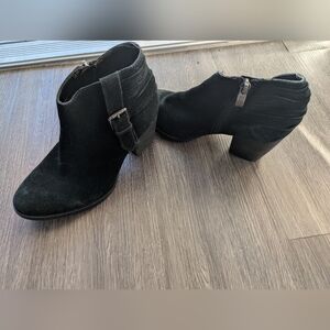 Black Suede Ankle Boots women's.
